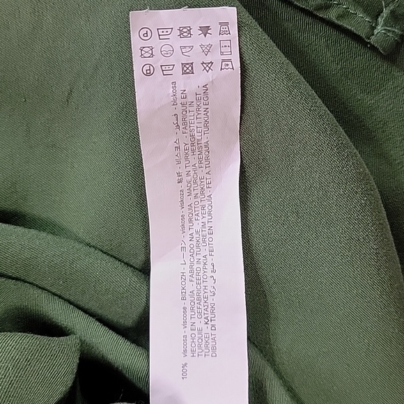 Zara Emerald Green Satin Dress Size XXL - Picture 13 of 13